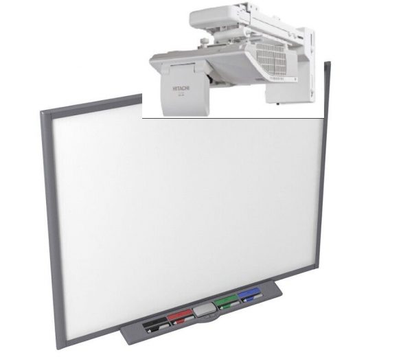 66” SB660 INTERACTIVE SMART BOARD AND HITACHI ULTRA SHORT THROW HDMI PROJECTOR